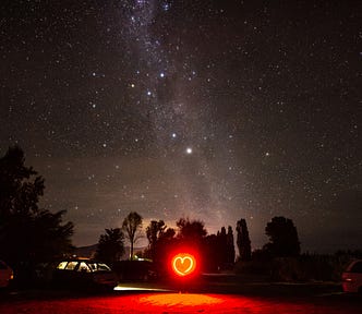 Love Heart under the Milkyway