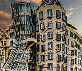 The Dancing House in Prague, Czech Republic