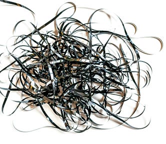 A spaghetti mess of tape