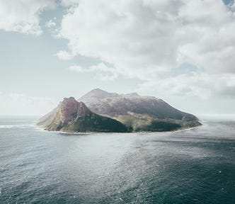A deserted, rocky island like the one in Isola