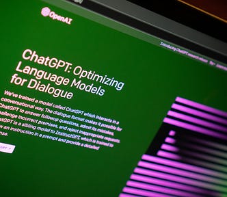 computer screen introducing ChatGPt