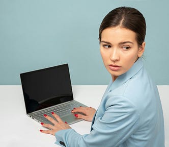 Nervous woman