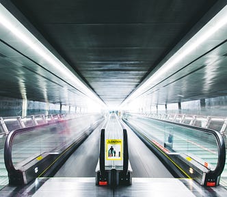 An empty airport terminal