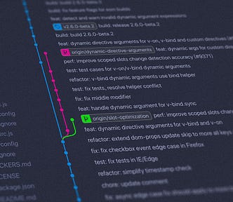 Code on a screen