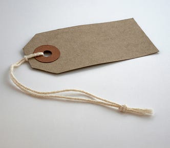 Blank paper label.