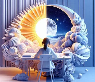 Um wie viel Uhr Bewerbung abschicken? Person lernt und bewirbt sich Tag und Nacht