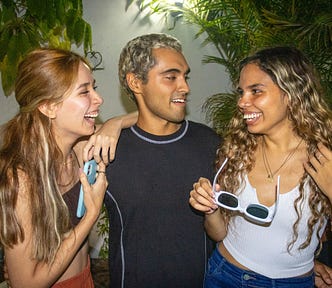 Two girls and a guy