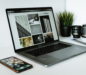 Laptop on a desk
