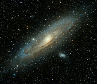 An outer space picture of Andromeda Galaxy