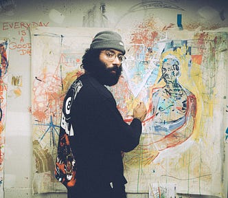 A creative artist paints
