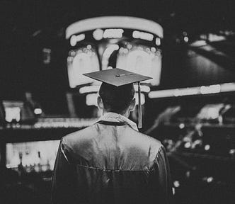 A student at graduation