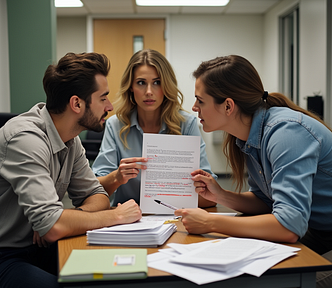 A group of colleagues perturbed by a cover letter