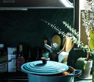 Photo of pork roast on stove.