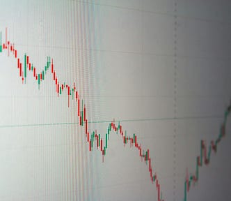 Stock market chart.