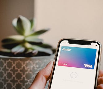 Revolut opened on a smartphone.
