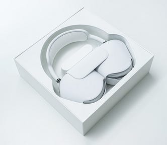 A photo of AirPods Max in all their expensve glory.