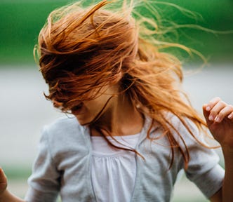 a dancing woman with joy