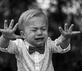a distressed child.