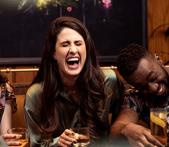People laughing at Jokes