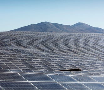 Utility scale solar site in Chile