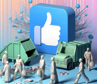 People collect trash on LinkedIn