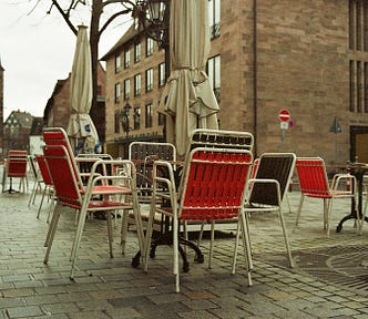 Empty Outdoor cafe