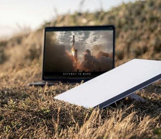 Starlink Mini in action in nature.