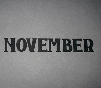 Paper cutout november