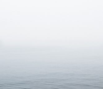 Sea fog on the water
