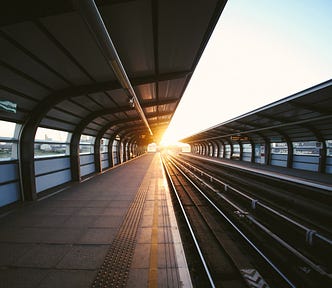 picture of the tracks at a train station