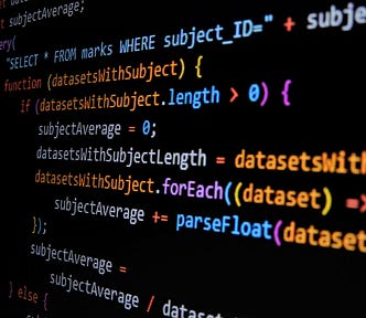 A programming instruction written in JavaScript