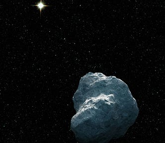 NASA photo of an Asteroid rock in space.