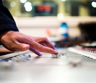 A person pressing buttons