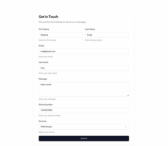 Demo submitjson Example