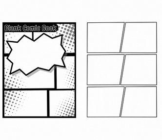 Blank Comic Book for Kids, Teens, and Adults. DIY Comic Book.