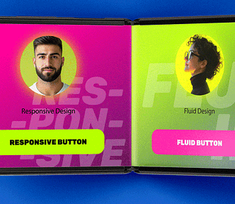 responsive has breakpoints, fluid is continuously resizing. Foldable mockup credits due: https://www.behance.net/gallery/118766249/Free-Galaxy-Z-Flip-Mockup-Folding-Phone