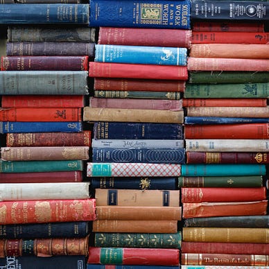 A colorful stack of books.