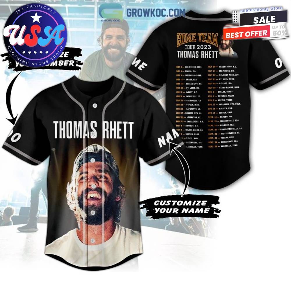 Thomas Rhett Home Team Tour 2023 Personalized Baseball Jersey by