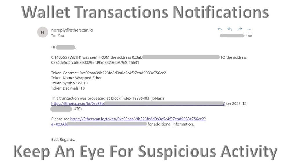 How To Receive Wallet Transactions Notifications by Email — Keep Watch! by 5minute digital
