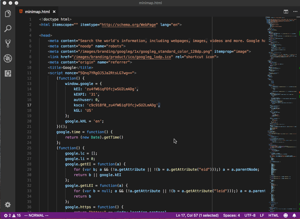 Turn off the minimap in Visual Studio Code | by Larry Scott | Medium