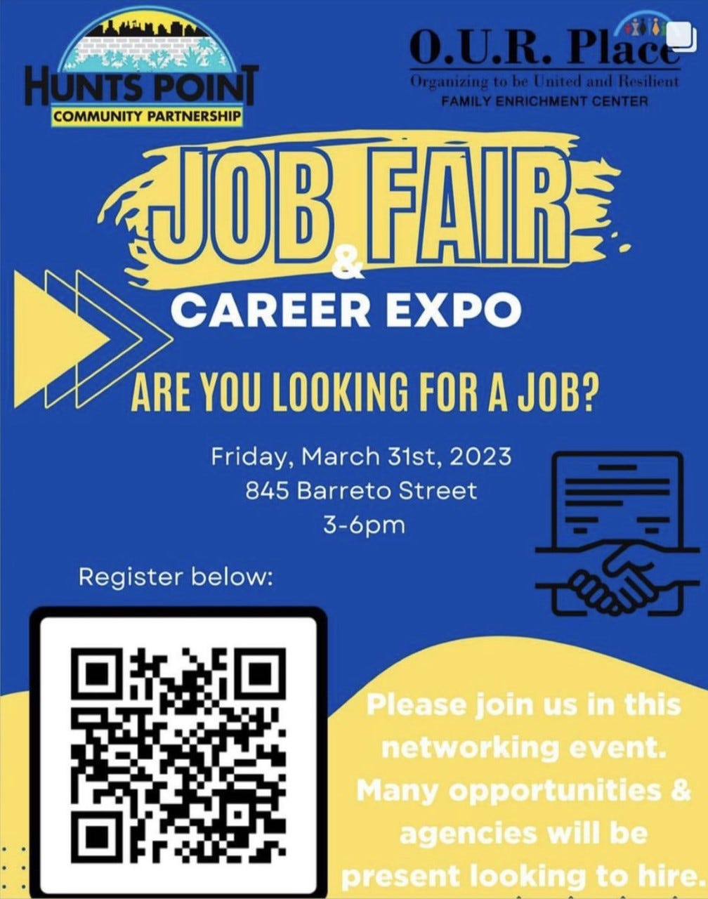 Hunts Point Job Fair — 3/31 NeON Works Medium