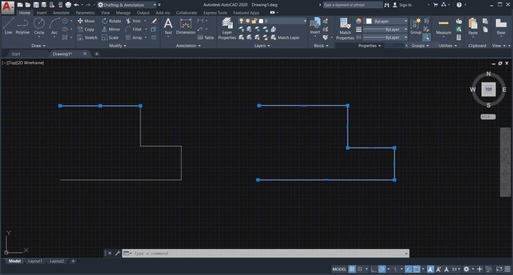 How to join lines to Polyline in AutoCAD? by Autocadprojectsofficial