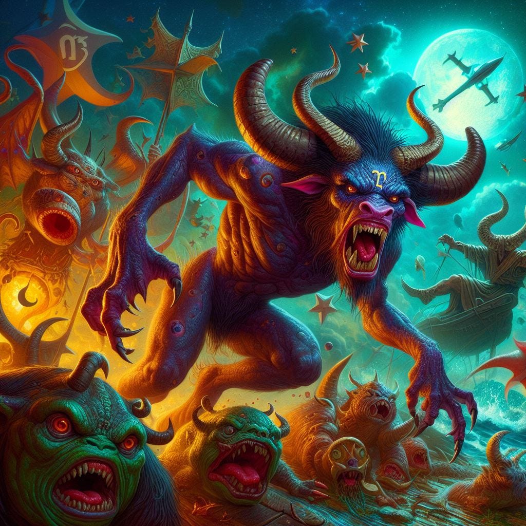 Day 60 with AI: Zodiac as Monsters | by Dallegod | Medium
