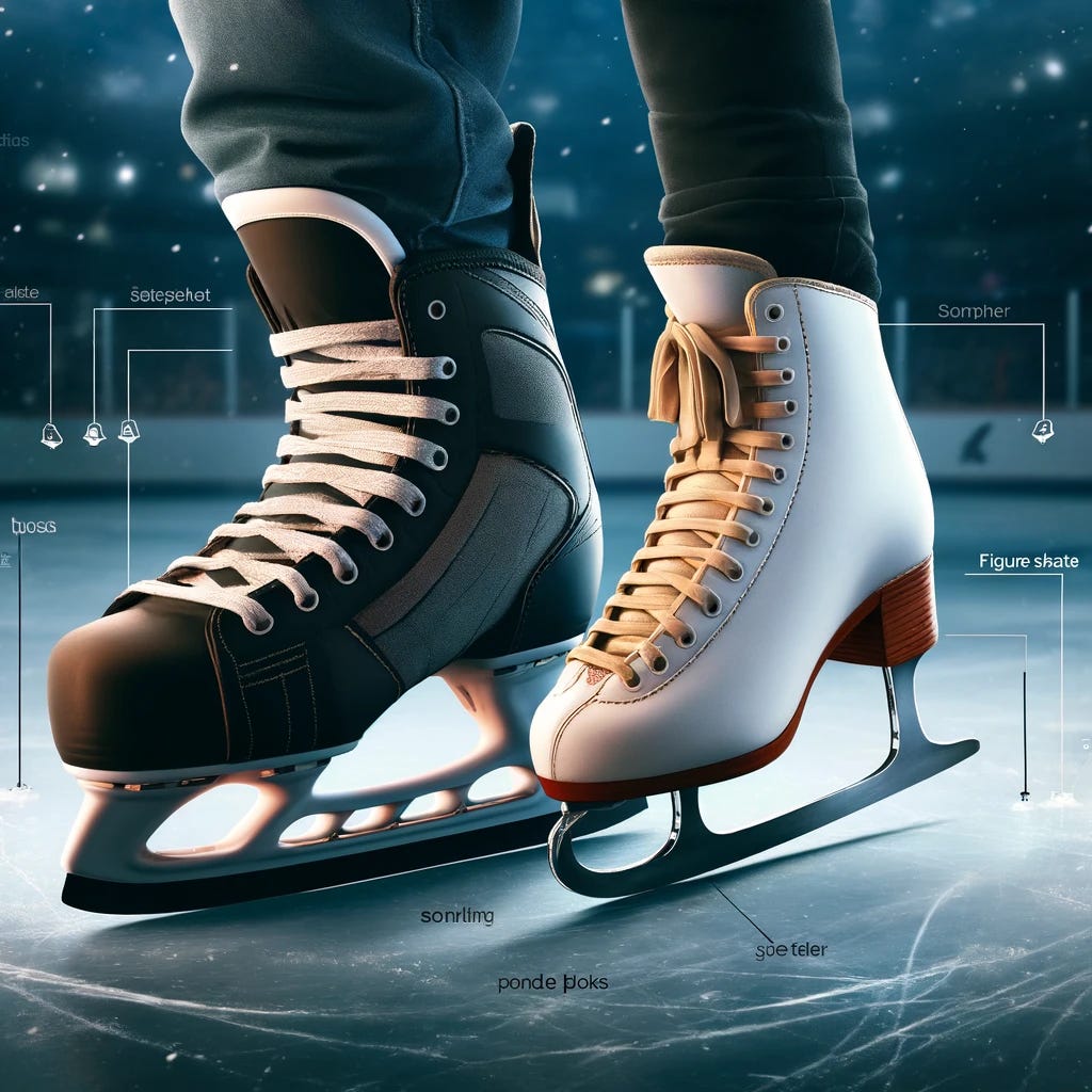 Hockey Skates vs. Figure Skates: Choosing the Right Blades for Your Ice