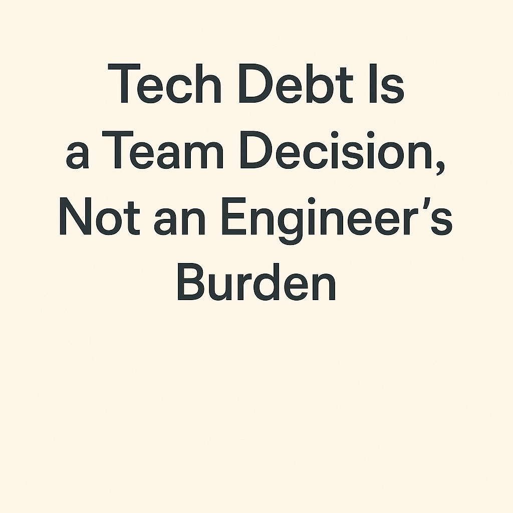Tech Debt Is a Team Decision, Not an Engineer’s Burden | by NEWSWIRE ...