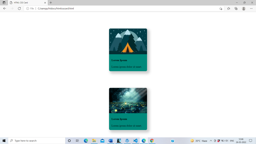 How to create a card using HTML and CSS? | by Nikhil | Medium