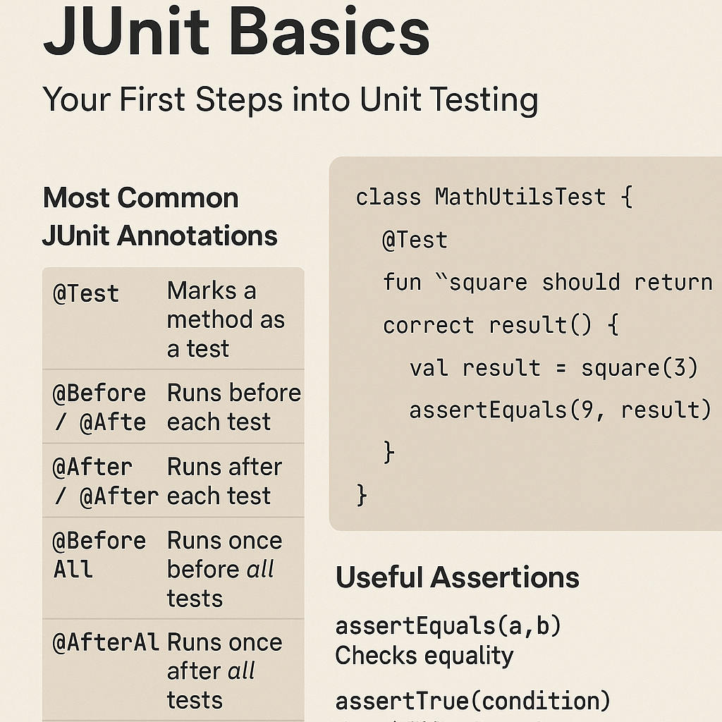 Day 4: JUnit Basics — Your First Steps into Unit Testing | by IGNATIAH ...