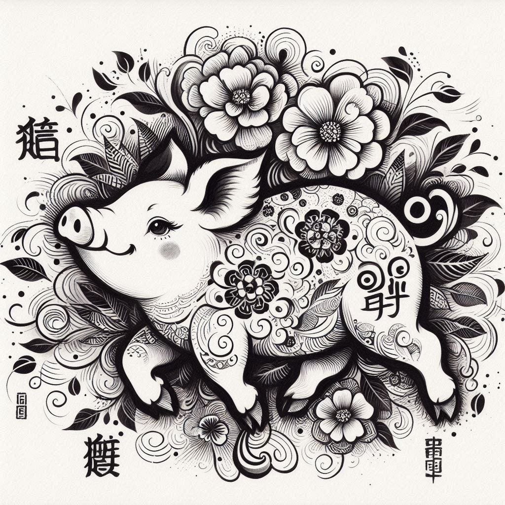 Pig Horoscope 2025. 2025 Horoscope for the Pig (Born 1935… by Hermes