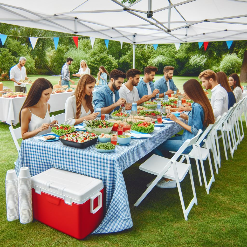 How Many Tables Can You Fit Under a 10x10 Canopy Tent? by Tent Depot