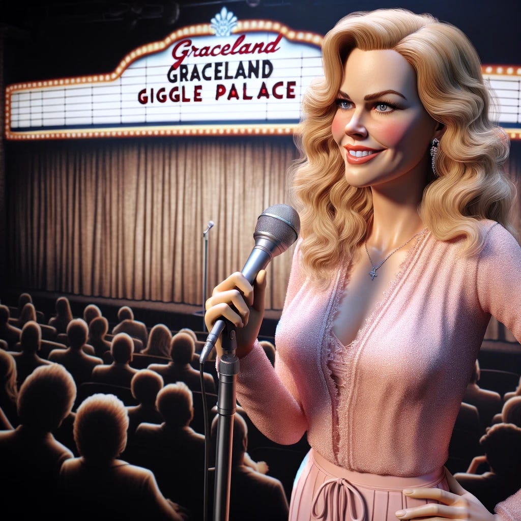 🎤 Memphis Barbie’s Stand-Up at Graceland Giggle Palace 🎉 | by Katy Room ...